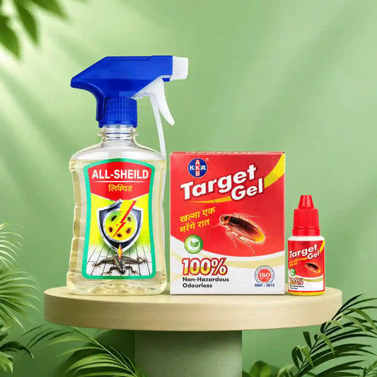 All Shield Spray Target Cockroach Gel Combo
