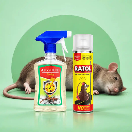 All Shield Liquid + Ratol Rat Repellent Spray 150ml Combo