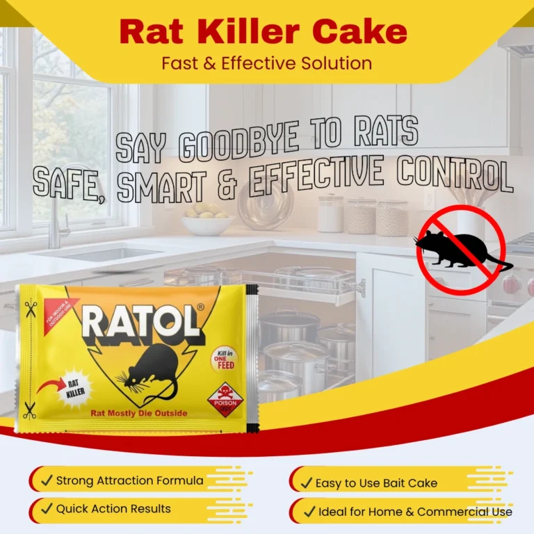 Ratol Rat Bait Cake 25g Box - Rat Mostly Die Outside Formula by Benagarwala Chemicals