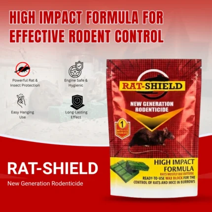 Rat-Shield Wax Blocks New Generation Rodenticide Rats Mostly Die Outside 100g
