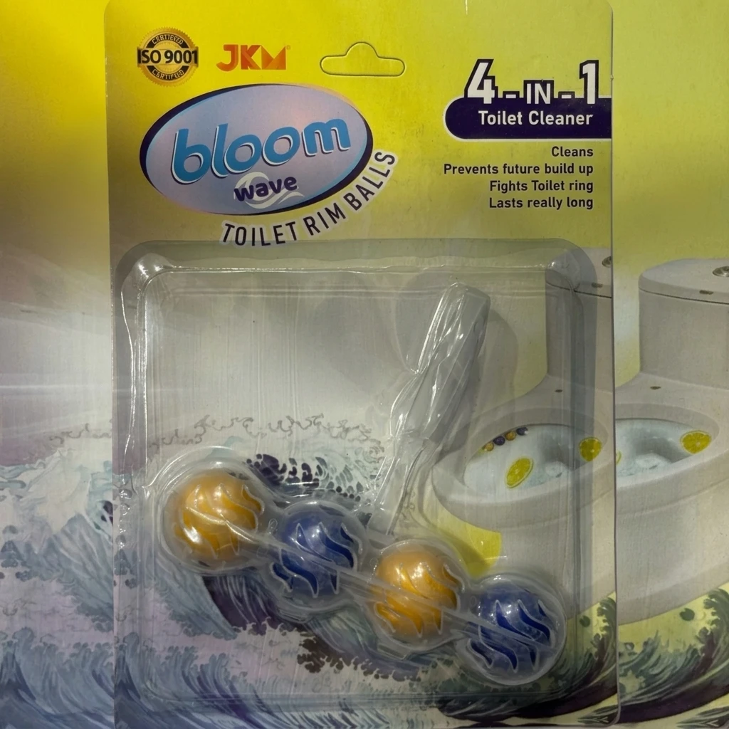 New Project Bloom Wave 4-IN-1 Toilet Rim Balls Cleaner - Image 1