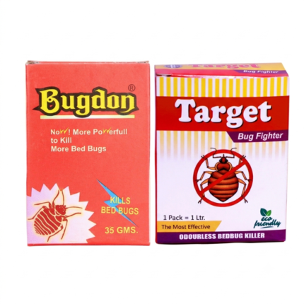 Bugdon 35g + Target Bug Fighter 1Ltr Combo - Complete Bed Bug Killer Solution for Indian Homes