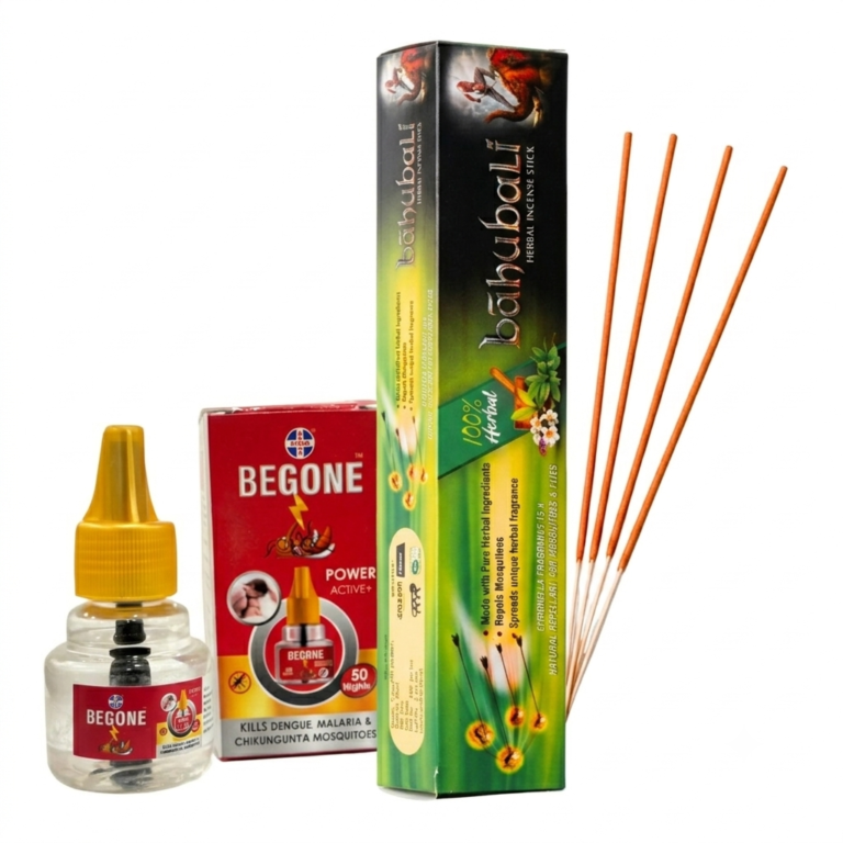 Begone Power Active 50 Nights + Bahubali Herbal Sticks Combo | Mosquito Killer & Repellent | Buy Online India